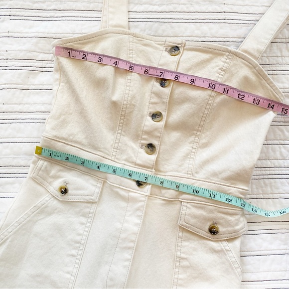 NWT H&M Workwear Coveralls Jumpsuit in Ivory Denim size XS - Picture 9 of 10